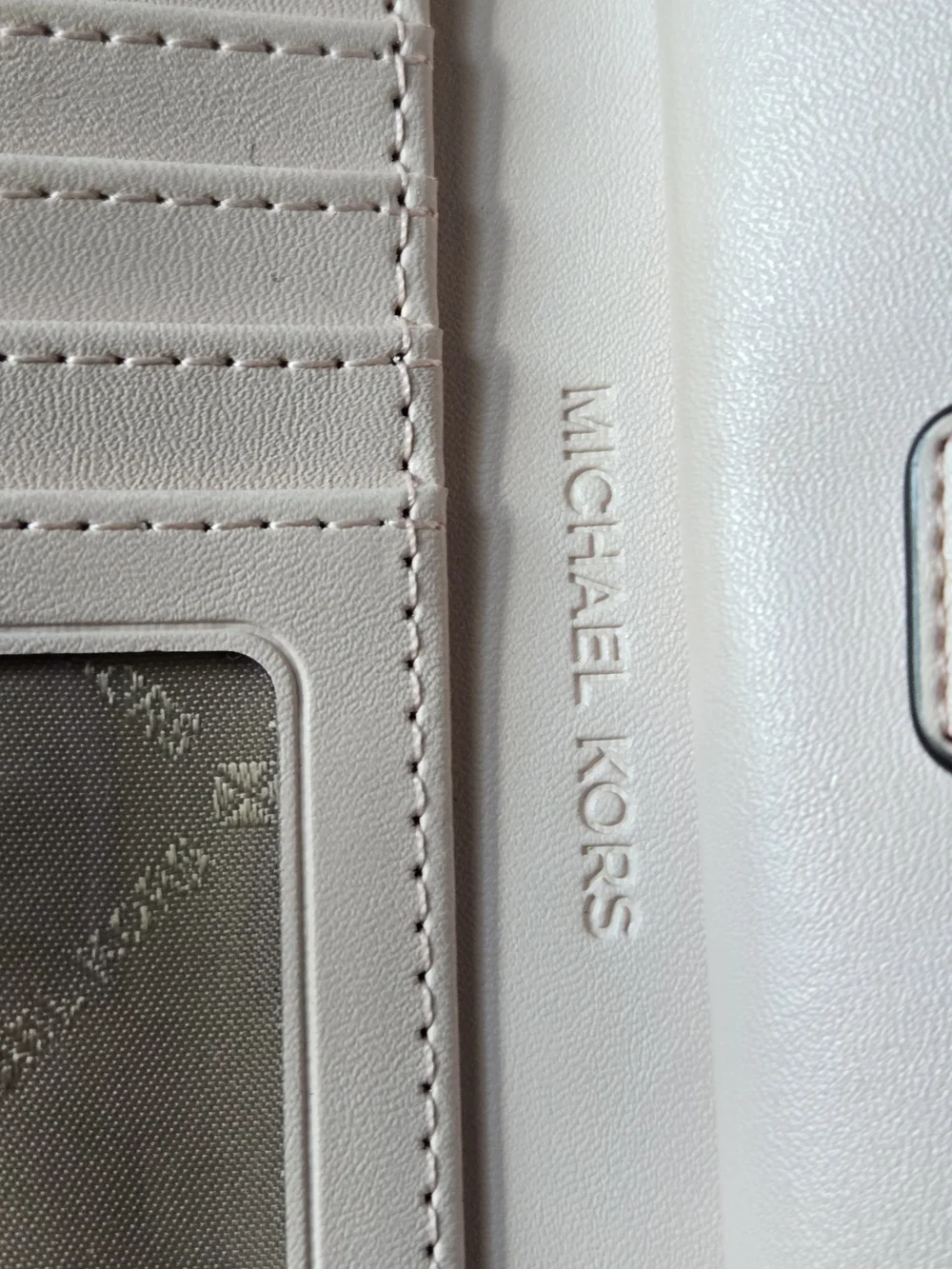 Michael Kors Double Zipper Wristlet Clutch Light Pink Strap